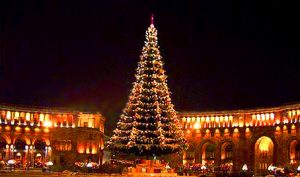 Árvore de Natal em Yerevan 