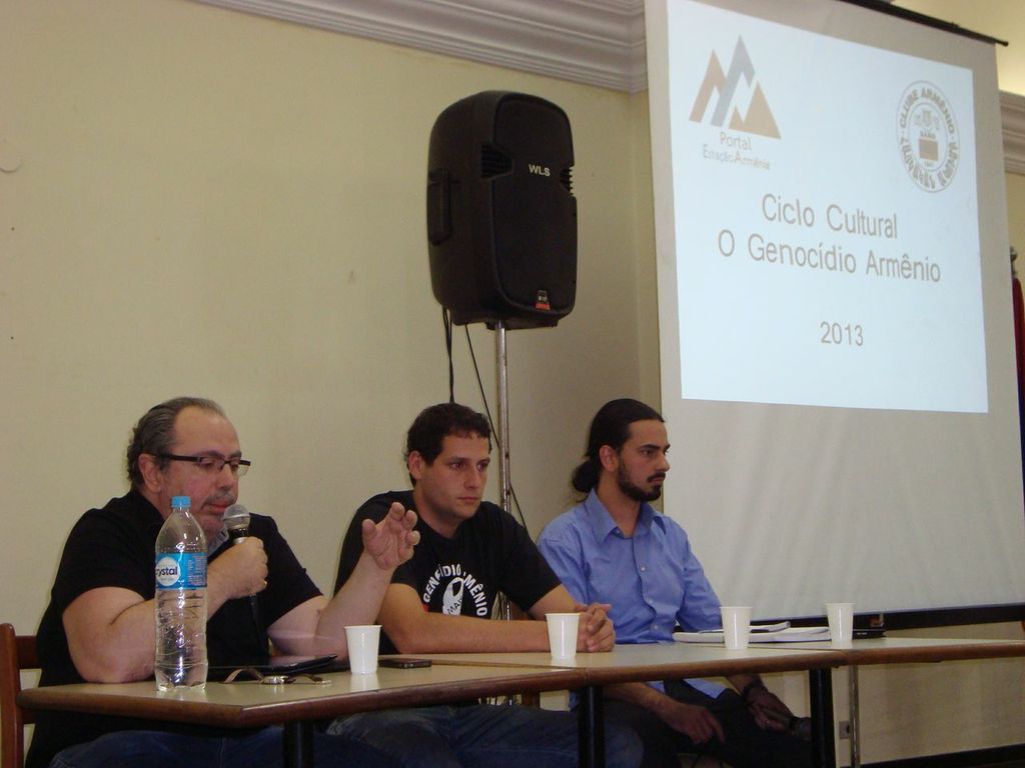 a partir da esquerda: Onnig Tamdjian, Marcelo Mirzeian e Heitor Loureiro
