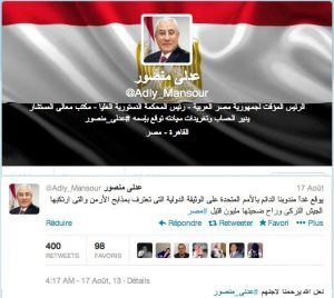 Pelo Twitter, presidente interino do Egito reconhece o genocídio armênio