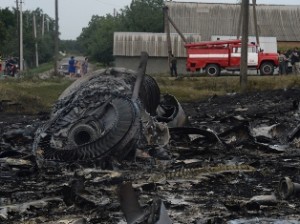 Destroços do Boeing-777 da Malaysia Airlines